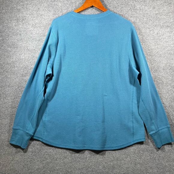 Duluth Trading Co. 1/4 Snap Sweater Men's 2XL Blue Long Sleeve Stretch Casual - Picture 7 of 8